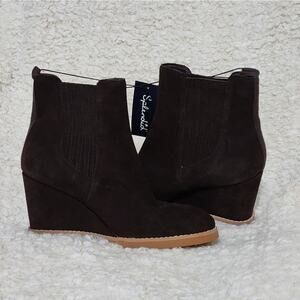 Splendid chocolate brown suede Winni Wedge Boot size 9 new!!‎
